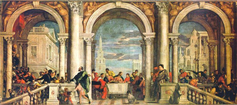 Paolo  Veronese Gastmahl im Hause Levis Spain oil painting art